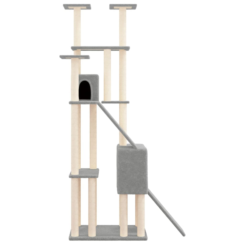 vidaXL Cat Tree with Sisal Scratching Posts Cream 190 cm