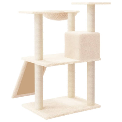 vidaXL Cat Tree with Sisal Scratching Posts Cream 82 cm