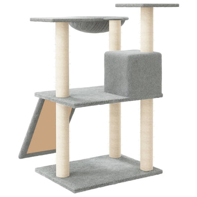 vidaXL Cat Tree with Sisal Scratching Posts Cream 82 cm