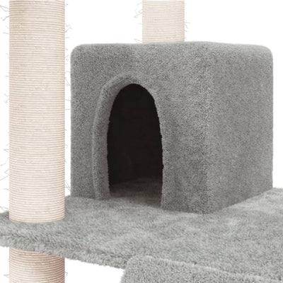vidaXL Cat Tree with Sisal Scratching Posts Cream 82 cm