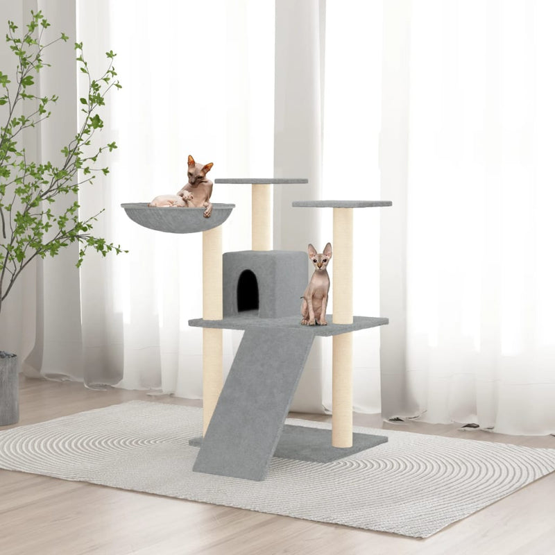 vidaXL Cat Tree with Sisal Scratching Posts Cream 82 cm