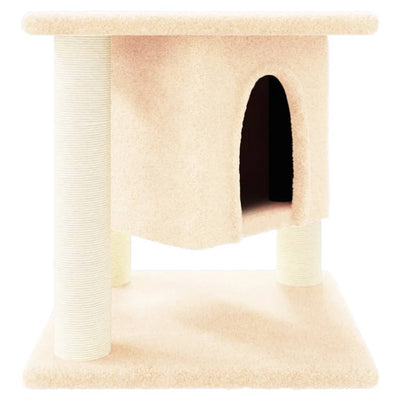 vidaXL Cat Tree with Sisal Scratching Posts Light Grey 37 cm