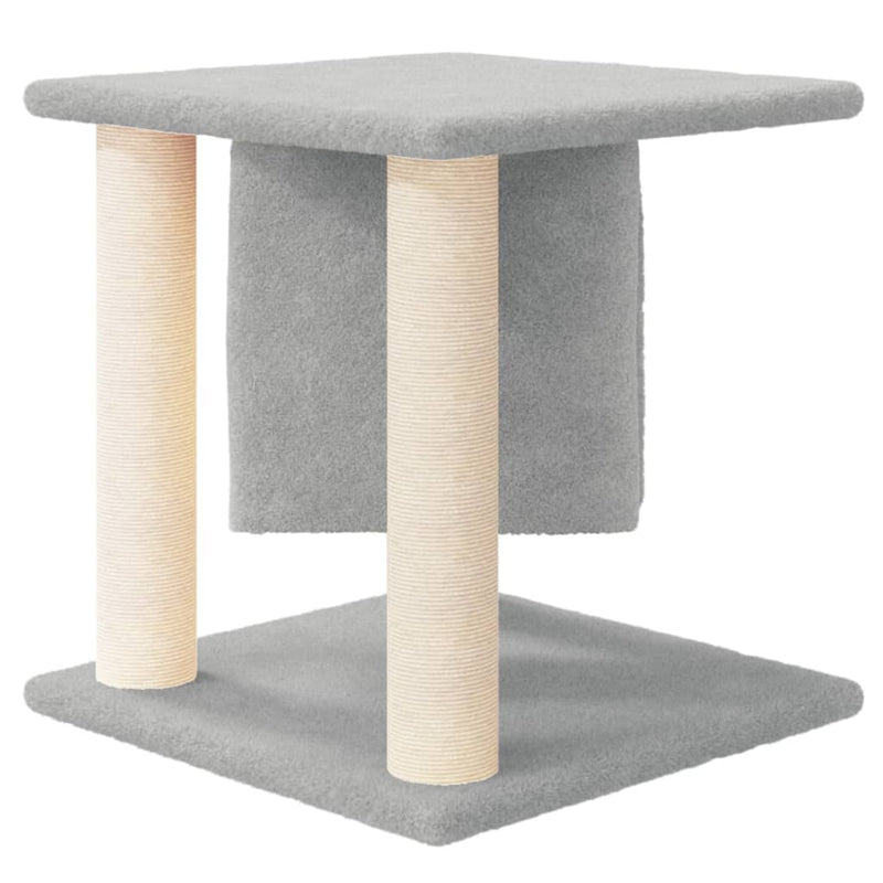 vidaXL Cat Tree with Sisal Scratching Posts Light Grey 37 cm