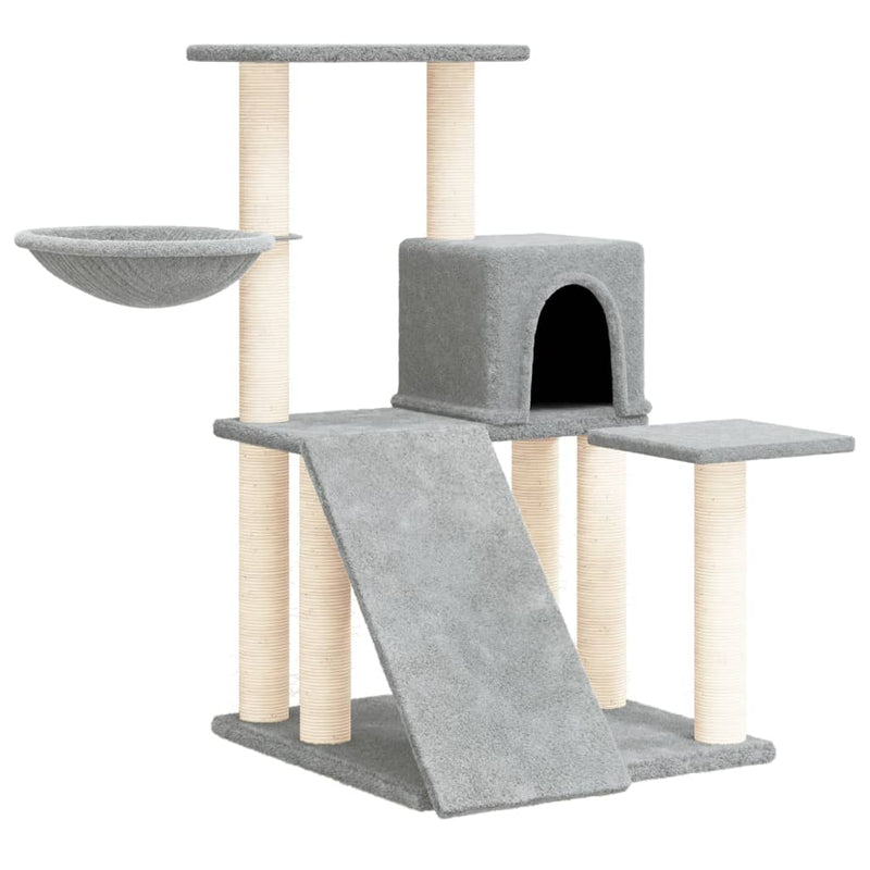 vidaXL Cat Tree with Sisal Scratching Posts Cream 82 cm