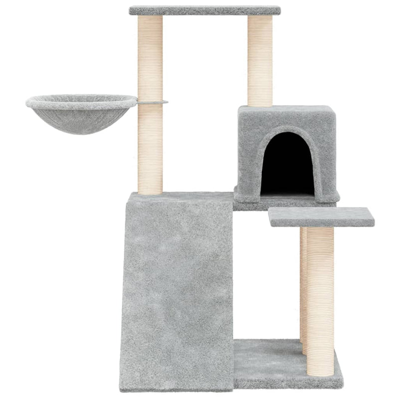 vidaXL Cat Tree with Sisal Scratching Posts Cream 82 cm