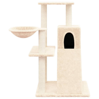 vidaXL Cat Tree with Sisal Scratching Posts Cream 94 cm