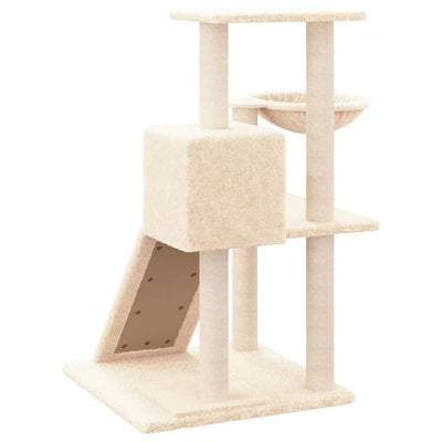 vidaXL Cat Tree with Sisal Scratching Posts Cream 94 cm