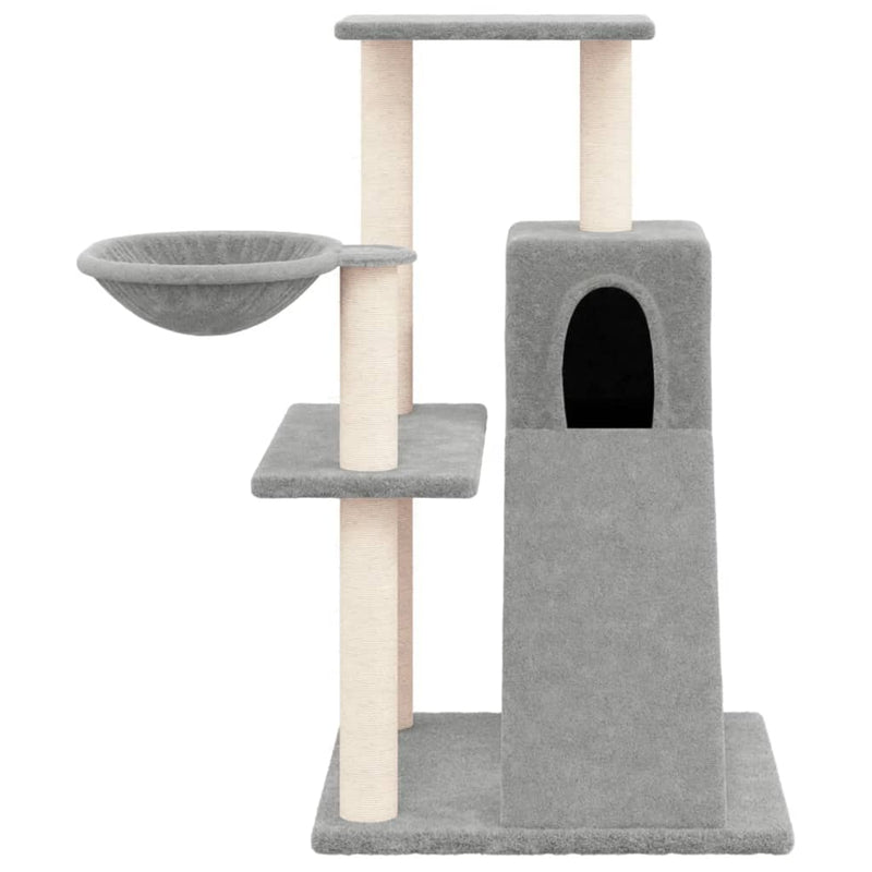 vidaXL Cat Tree with Sisal Scratching Posts Cream 94 cm