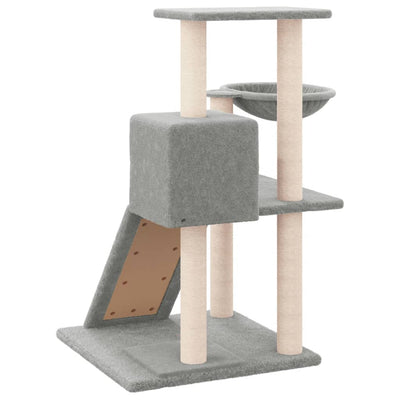 vidaXL Cat Tree with Sisal Scratching Posts Cream 94 cm