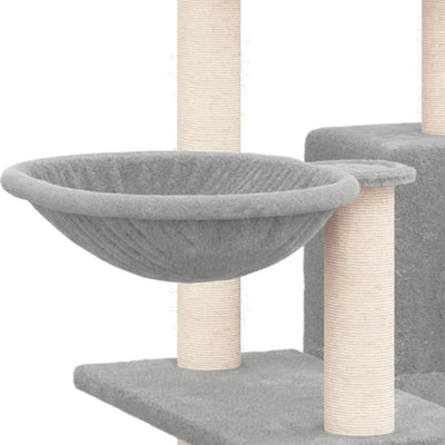 vidaXL Cat Tree with Sisal Scratching Posts Cream 94 cm