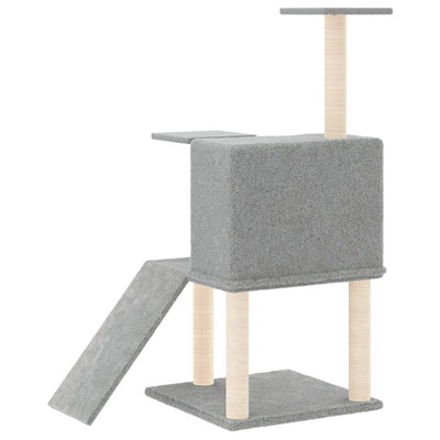 vidaXL Cat Tree with Sisal Scratching Posts Cream 109 cm