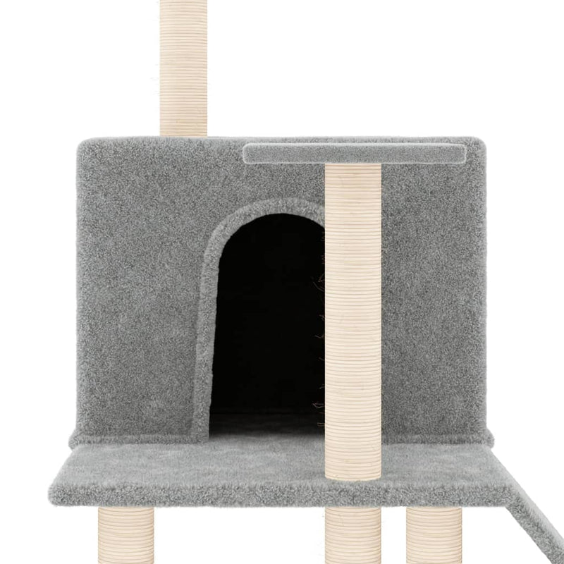 vidaXL Cat Tree with Sisal Scratching Posts Cream 109 cm