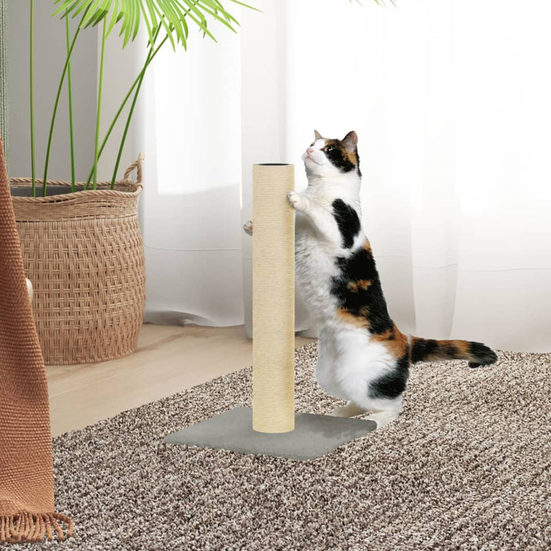 vidaXL Cat Scratching Post Cream 22x22x45 cm
