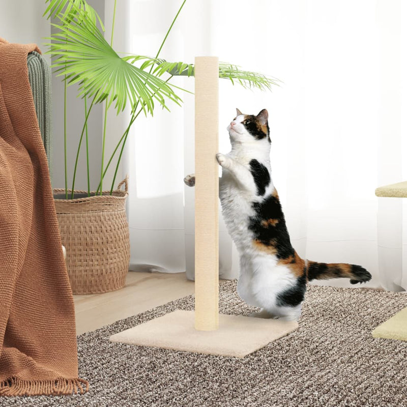 vidaXL Cat Scratching Post Cream 22x22x45 cm