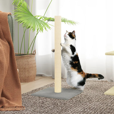 vidaXL Cat Scratching Post Cream 22x22x45 cm