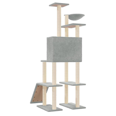vidaXL Cat Tree with Sisal Scratching Posts Cream 94 cm