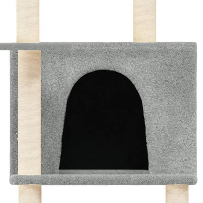 vidaXL Cat Tree with Sisal Scratching Posts Cream 94 cm