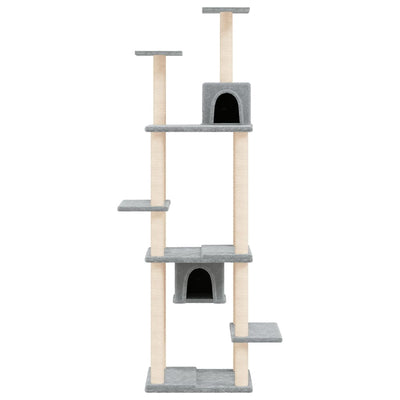 vidaXL Cat Tree with Sisal Scratching Posts Cream 176 cm