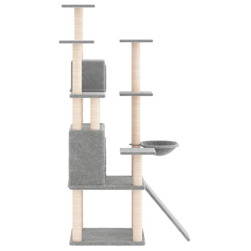 vidaXL Cat Tree with Sisal Scratching Posts Cream 154 cm