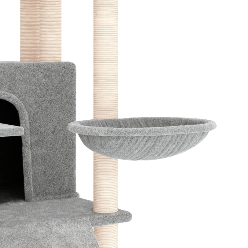 vidaXL Cat Tree with Sisal Scratching Posts Cream 154 cm
