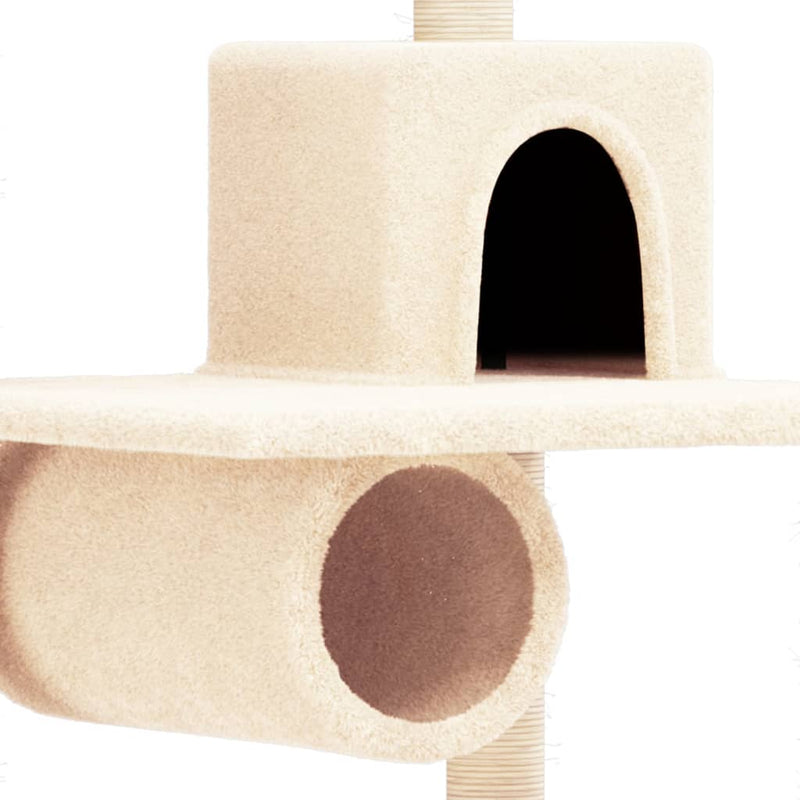 vidaXL Cat Tree with Sisal Scratching Posts Light Grey 168 cm