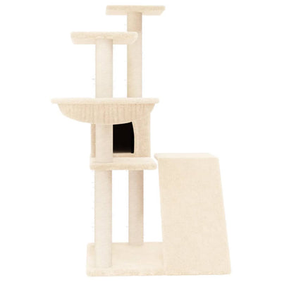 vidaXL Cat Tree with Sisal Scratching Posts Cream 94 cm