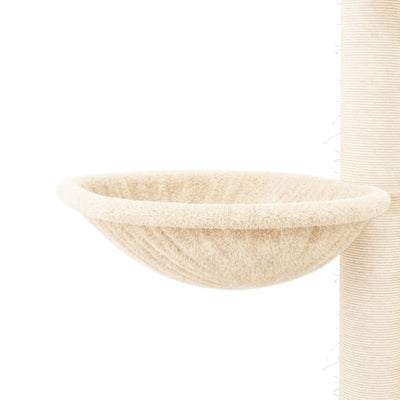 vidaXL Cat Tree with Sisal Scratching Posts Cream 94 cm