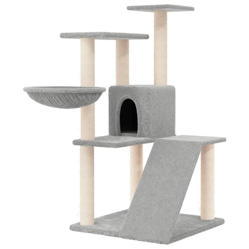 vidaXL Cat Tree with Sisal Scratching Posts Cream 94 cm