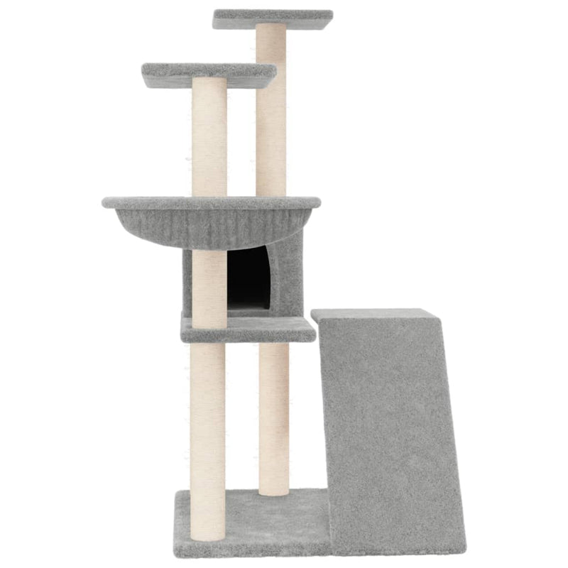 vidaXL Cat Tree with Sisal Scratching Posts Cream 94 cm