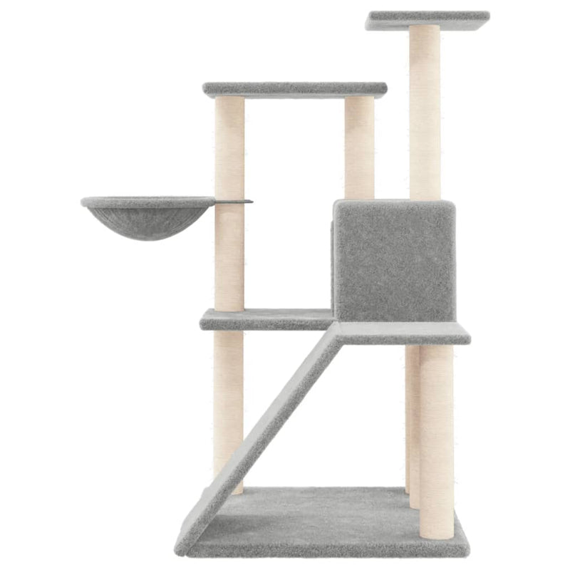 vidaXL Cat Tree with Sisal Scratching Posts Cream 94 cm