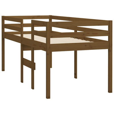 vidaXL High Sleeper Bed without Mattress White 90x190 cm Solid Wood Pine