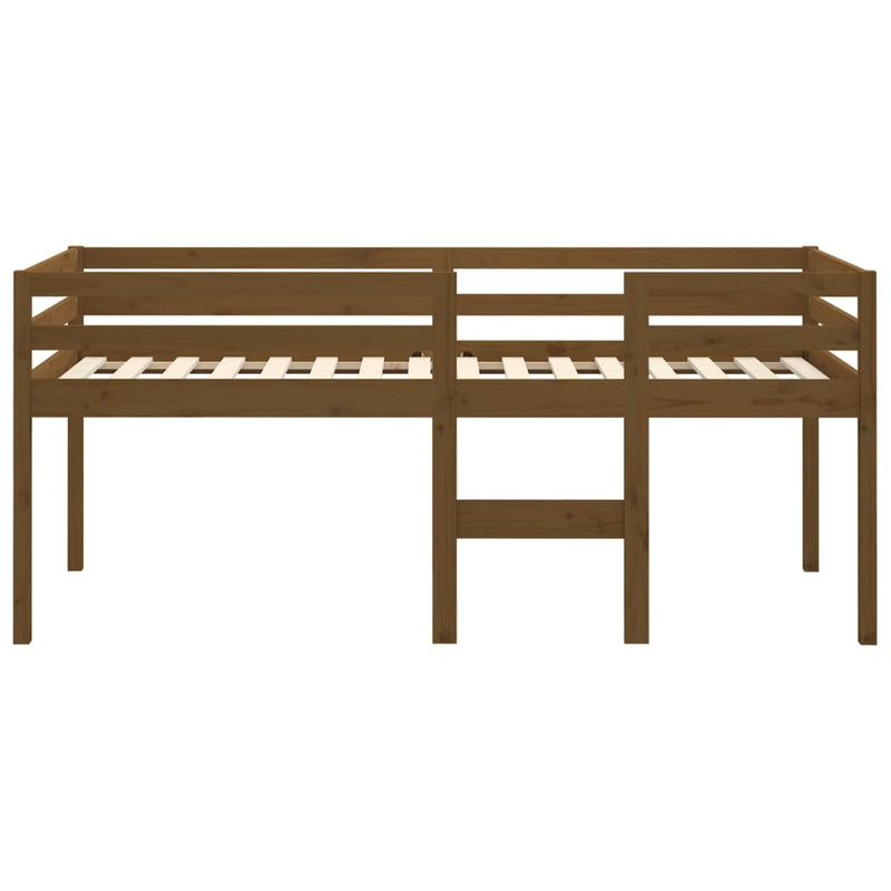 vidaXL High Sleeper Bed without Mattress White 90x190 cm Solid Wood Pine