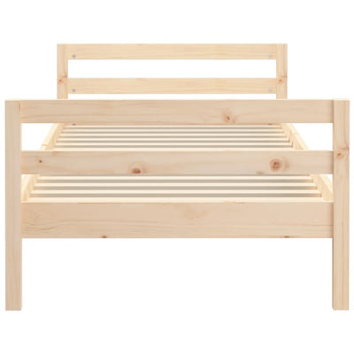 vidaXL Bed Frame without Mattress Black 90x190 cm Solid Wood Pine