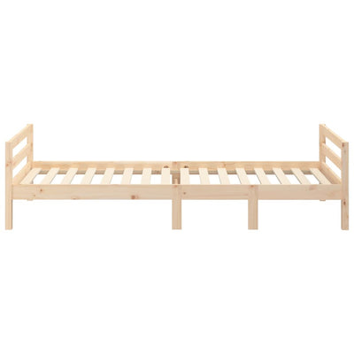 vidaXL Bed Frame without Mattress Black 90x190 cm Solid Wood Pine
