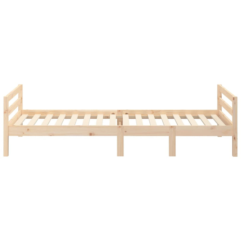 vidaXL Bed Frame without Mattress Black 90x190 cm Solid Wood Pine