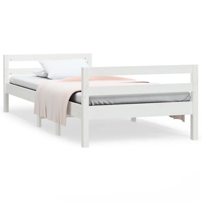 vidaXL Bed Frame without Mattress Black 90x190 cm Solid Wood Pine
