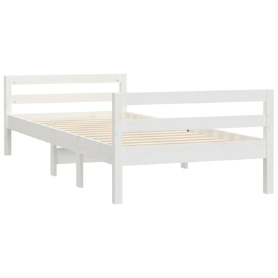 vidaXL Bed Frame without Mattress Black 90x190 cm Solid Wood Pine