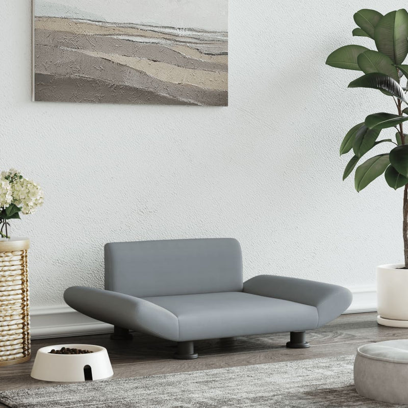 vidaXL Dog Bed Light Grey 70x45x28 cm Fabric