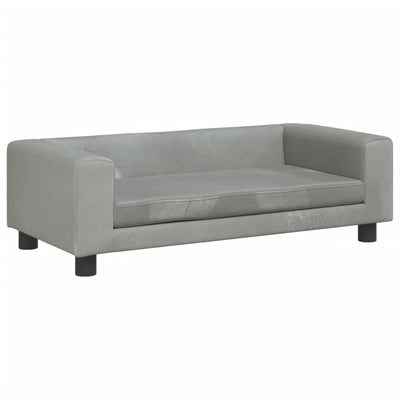vidaXL Dog Bed with Extension Light Grey 100x50x30 cm Velvet
