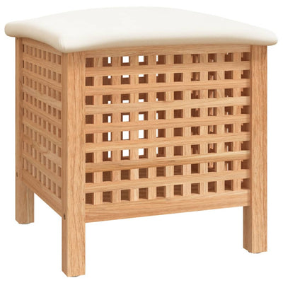 vidaXL Bathroom Stool 48x47.5x52 cm Solid Wood Walnut