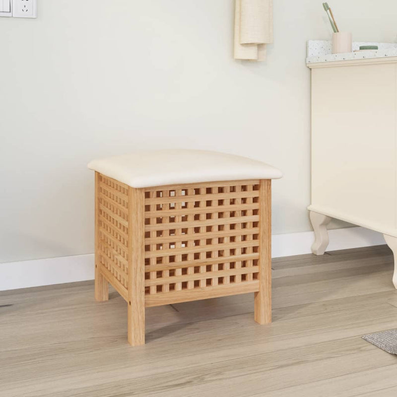 vidaXL Bathroom Stool 48x47.5x52 cm Solid Wood Walnut