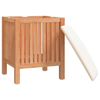 vidaXL Bathroom Stool 40.5x40.5x56 cm Solid Wood Walnut