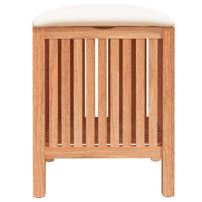 vidaXL Bathroom Stool 40.5x40.5x56 cm Solid Wood Walnut