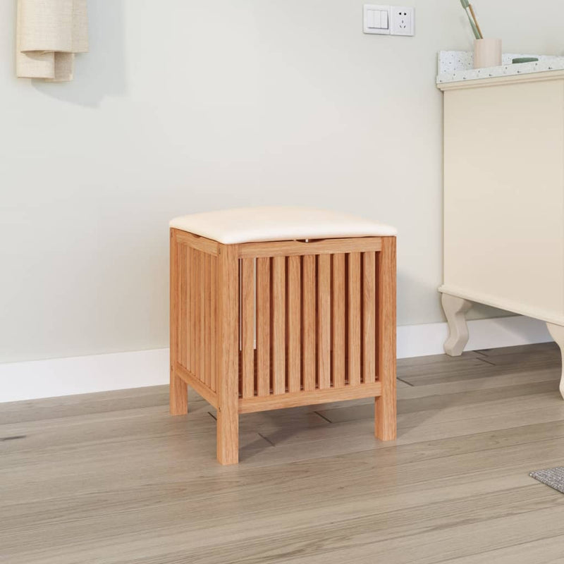 vidaXL Bathroom Stool 40.5x40.5x56 cm Solid Wood Walnut