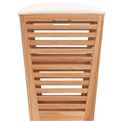 vidaXL Bathroom Stool 40.5x40.5x56 cm Solid Wood Walnut