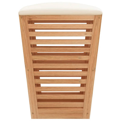 vidaXL Bathroom Stool 40.5x40.5x56 cm Solid Wood Walnut