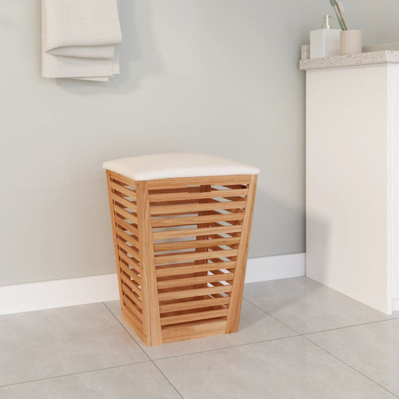 vidaXL Bathroom Stool 40.5x40.5x56 cm Solid Wood Walnut