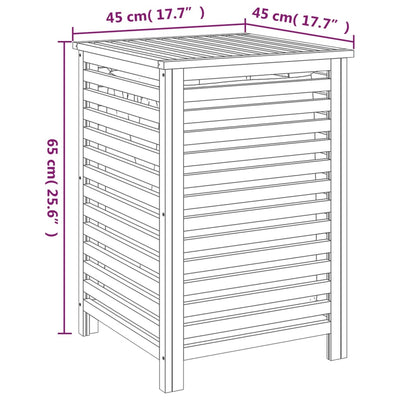 vidaXL Laundry Basket 45x45x65 cm Solid Wood Walnut