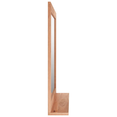 vidaXL Wall Mirror 55x55 cm Solid Wood Walnut