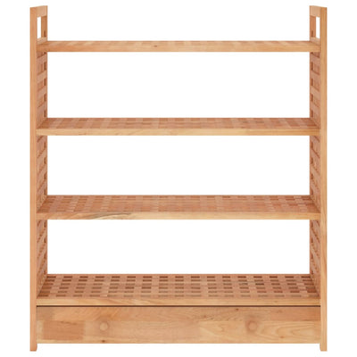 vidaXL Shoe Rack with Drawer 70x27x81 cm Solid Wood Walnut